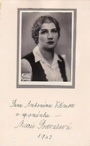 MARIE PODVALOVA Ópera Checa Soprano Foto Firmada como Leonore en Fidelio, 1943 - Imagen 1 de 1