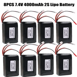 8 x 7,4V 4000mAh 2S Lipo Batterie JST JR-Stecker Balancer Anschluss für Spektrum - Bild 1 von 20