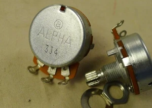 1 pcs Alpha Full Size 24mm B250k Split Shaft 8mm 5/16" Potentiometer - Picture 1 of 3
