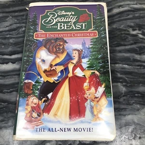 Disney Beauty and the Beast The Enchanted Christmas VHS Cartoon Holiday Musical - Picture 1 of 3