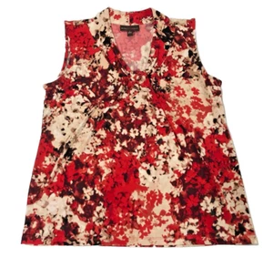 Dana Buchman Damen große Bluse ärmellos V-Ausschnitt Pullover mehrfarbig - Bild 1 von 11