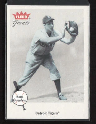 2002 Fleer Greats of the Game #100 Hank Greenberg Detroit Tigers NM - Image 1 of 2