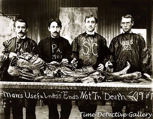 Anatomy Students with a Cadaver - 1901 - Historic Photo Print - Picture 1 of 1