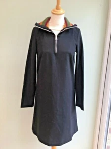 DRESS SIZE 6/8 BY JOUR/NE^ RIB STRIPED COLLAR ZIP 80% WOOL BLACK LINED BNWT - Picture 1 of 4