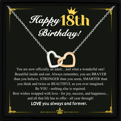 18th Birthday Gift for Girl Necklace Gift 18 Years Old Girl Gift Teen Girl Gift - Image 1 of 4