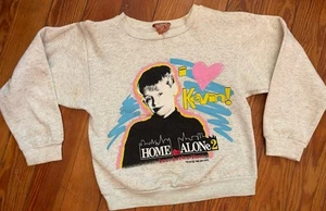 VTG 90s Home Alone 2 Movie Small Sweatshirt Graphic Pullover Kevin McCallister - Picture 1 of 10