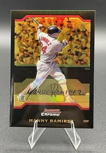 Bowman 2004 cromo oro refractor Manny Ramírez 25/50 #7 SP raro - Imagen 1 de 4