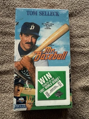 Mr. Baseball (VHS; 1993) Movie Tom Selleck RARE Factory Sealed 1997 WS TICKET Foto 1 de 4
