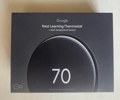 GOOGLE NEST 4th GEN. SMART THERMOSTAT W/SENSOR - Image 1 of 4
