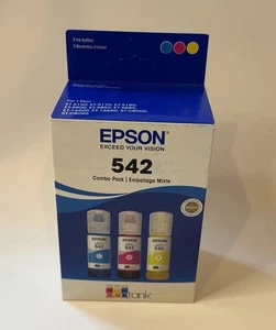Genuine Epson 542 Ink Bottle 3 Pack for ET-5150 ET-5850 ET-16500 ST-C8000 NEW US - Picture 1 of 11
