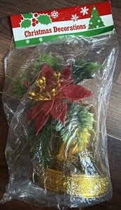 NEU Vintage WEIHNACHTEN Gold WINDSPIELE KITCHY MCM Metall Kunststoff im Beutel versiegelt! - Bild 1 von 6