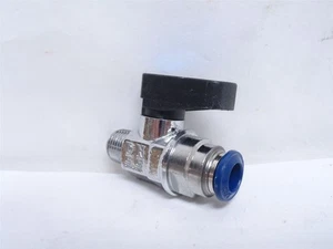 250024 New-No Box; Aignep 86330-04-02 Two-Way Ball Air Valve; 1/8NPT x 1/4" PTC - Picture 1 of 6