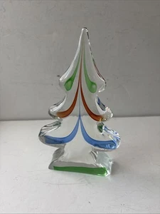 Murano Glass Christmas Flat Tree Standing  Contemporary Vintage  - Picture 1 of 17