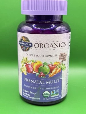 Garden of Life Mykind Organics Goma Prenatal Multi Berry 120 Ct, Exp 12/26 Foto 1 de 3