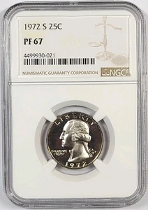 1972-S PP Washington Quarter 25c NGC PF67 - Bild 1 von 2