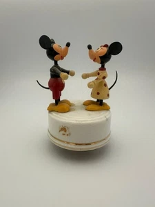 Caja de música giratoria vintage - muy rara de Mickey y Minnie Mouse - Imagen 1 de 4