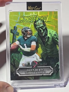 2025 Wild Card Monster Hit JALEN HURTS MONSTER HIT 1/1 Frankenstein Laser - Picture 1 of 4