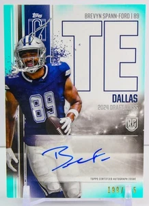 2024 Topps Signature Class Brevyn Spann-Ford Aqua RC Variation AUTO /225 #RCV-39 - Picture 1 of 4