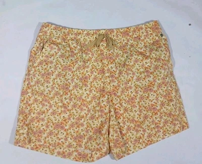 L.L. Pantalones Cortos Bean Favorite Fit Talla 14 Amarillo Floral Aire Libre Activo  Foto 1 de 4