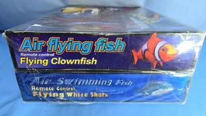 2 Remote Control Clownfish & Shark Swimming Toy Infrared RC Fly Fish Air Balloon - Picture 1 of 3