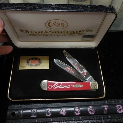 2009 ЧЕХОЛ #432 АЛАБАМА МАЛИНОВЫЙ ПРИЛИВ НАЦИОНАЛЬНЫЕ ЧЕМПИОНЫ НОЖ С ЧЕХЛОМ - Изображение 1 из 4