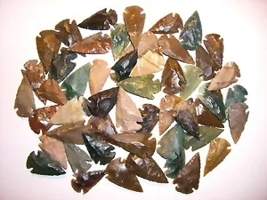 100 sztuk Końcówki strzał Kominek Silex Jaspis Epoka kamienia Indianie 2,5-4,0cm - Zdjęcie 1 z 1
