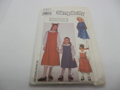 Simplicity 9321 vintage pattern 1989 girls 10 12 14 jumper 2 lengths UNCUT - Image 1 of 2