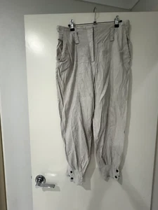 Witchery Women's Linen Blend Capri Pants Grey Size 10 - Picture 1 of 11