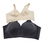 Cacique 44D Bra Lightly Lined/Unlined Full Coverage No Wire 4 Hook Lot 2