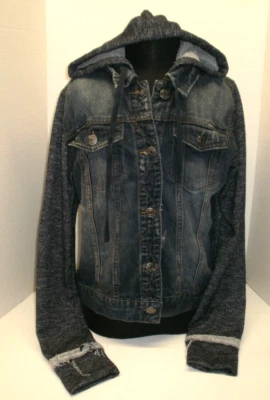 Jaqueta moletom com capuz Juniors Mudd Jean Vest tamanho médio meninas - Imagem 1 de 2