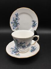 Vintage Gainsborough Tea Cup, Saucer  Bread Butter Plate Forgive Or Not Flower