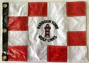 AUTHENTIC !!!  HARBOUR TOWN GOLF LINKS PIN FLAG RBC HERITAGE TOURNAMENT    C60 - Picture 1 of 2