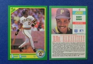 Barry Bonds (1) 1990 Score Card # 4