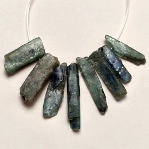 17g/8pcs Natural Kyanite Aura Polishing lemurian w/ Hole Reiki Healing 016 - Picture 1 of 5