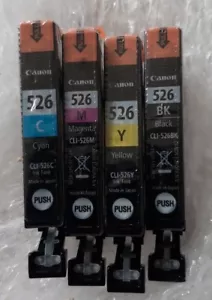 Cartuchos de tinta originales OEM Canon CLI-526 BK/C/M/Y sin fecha - Imagen 1 de 6