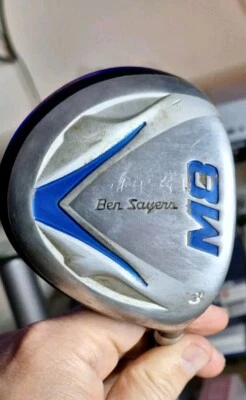 Ben Sayers M8 3 Wood, Black R/H Mens wi Black/Blue Micro Tuned Gra Shaft + Cover - Image 1 of 4