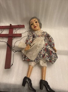1950’s Grandma W April High Heels Gray Hair Woman Marionettes - Picture 1 of 16