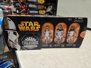 Hasbro Star Wars Evolutions Clone Trooper to Stormtrooper 3 Pack Action Figures - Picture 1 of 8
