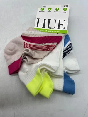 HUE Air Sleek Tab Back Liner Knit One Size Socks U17381 Three Pairs Athletic - Image 1 of 4