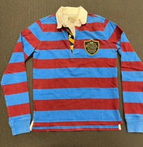 Rugby by Ralph Lauren 2004 Women’s Medium Shirt maroon and blue striped w/ logo - Picture 1 of 14
