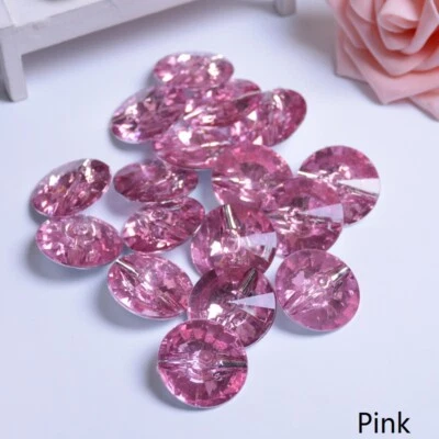 50PCS Acrylic Crystal Buttons DIY for Curtain Sofa Upholstery Crafts Adorn Decor - Image 1 of 4