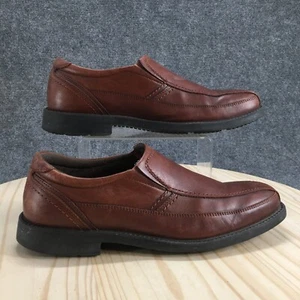 Zapatos Rockport Para Hombres 11 Mocasines Cuero Marrón Sin Cordones Puntera Cuadrada Informales A13021 - Imagen 1 de 17