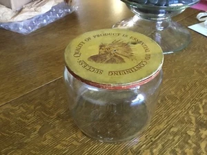 Vintage Glasgefäß mit dekorativem Deckel - Bild 1 von 6