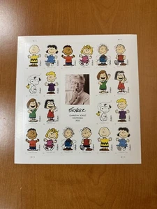 USPS Charles Schulz “Peanuts” Forever Stamps Pane Of 20 Unused Charlie Brown MNH - Picture 1 of 2