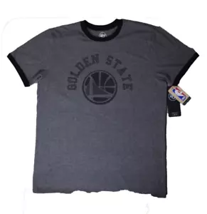 '47 GOLDEN STATE WARRIORS MENS T-SHIRT SIZE L GREY / BLACK - Picture 1 of 1