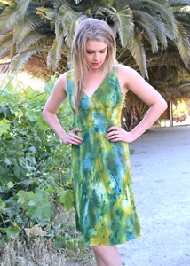 NEW JCrew dress Silk Navy Green Yellow blue tie dye 2 4 6 camo safari bridesmaid - Picture 1 of 9