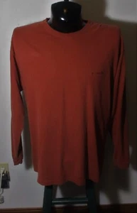 Men's COLUMBIA Sportswear Rust Heavy Long Sleeve Jersey T-Shirt Size XL - Picture 1 of 6