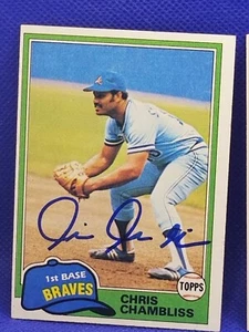 1981 TOPPS CHRIS CHAMBLISS Signed Card autograph auto AA4051 - Picture 1 of 1