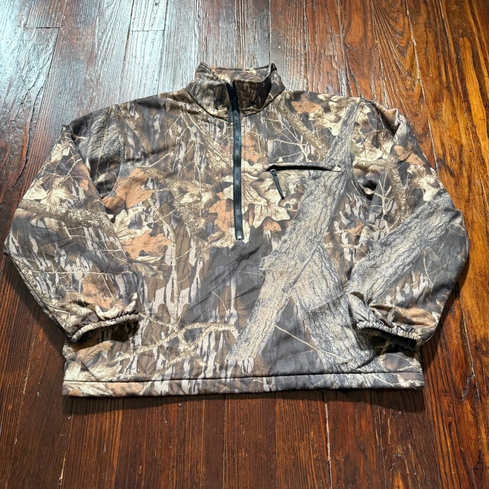 VTG LL Bean Jacket Mens XL Camo Pullover Outerwear Hunting Half Zip Outdoor - Image 1 of 4