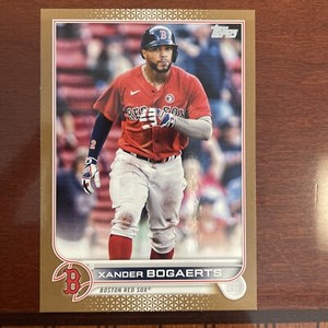 XANDER BOGAERTS 2022 Topps Series 1 GOLD Parallel /2022 Boston Red Sox!